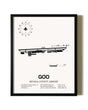 Framed Nevada County Airport wall art poster in black frame