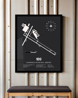 Frame color options for Mansfield Municipal Airport Wall Art
