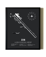 Unframed La Belle Municipal Airport map print poster