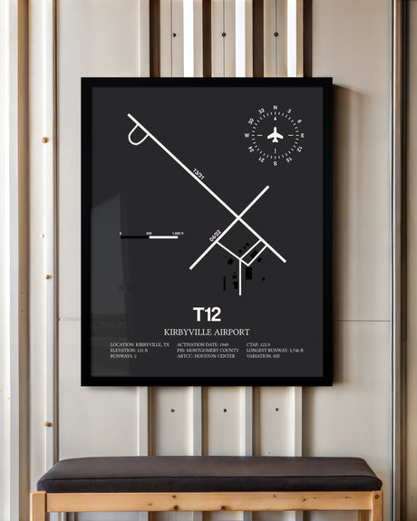 Frame color options for Kirbyville Airport Wall Art