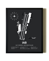 Unframed McConnell Air Force Base map print poster
