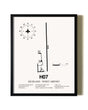 Framed Highland-Winet Airport wall art poster in black frame