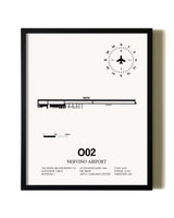 Framed Nervino Airport wall art poster in black frame