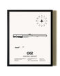 Framed Nervino Airport wall art poster in black frame
