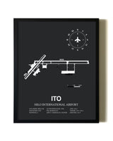 Unframed Hilo International Airport map print poster