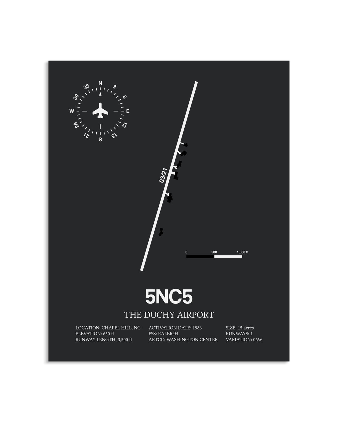 Gray Framed The Duchy Airport layout wall art poster