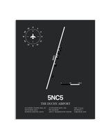 Gray Framed The Duchy Airport layout wall art poster