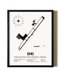 Framed Shenandoah Valley Regional Airport wall art poster in black frame