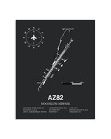 Gray Framed Mogollon Airpark layout wall art poster