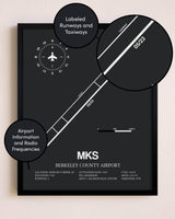 Berkeley County Airport poster size comparison chart
