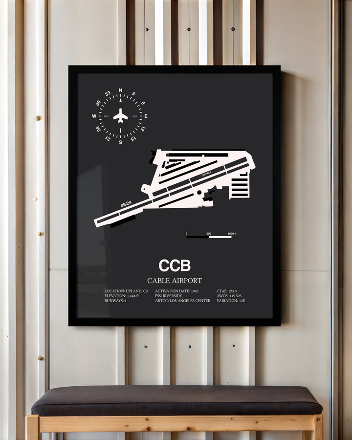 Frame color options for Cable Airport Wall Art