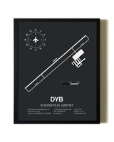 Unframed Summerville Airport map print poster