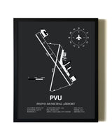 Unframed Provo Municipal Airport map print poster