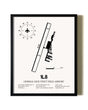 Framed General Dick Stout Field Airport wall art poster in black frame