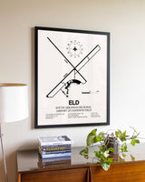 South Arkansas Regional Airport At Goodwin Field aviation wall décor in black wood frame