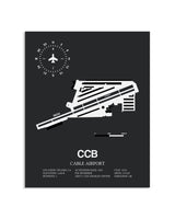 Gray Framed Cable Airport layout wall art poster