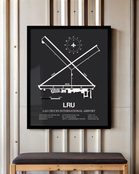 Frame color options for Las Cruces International Airport Wall Art