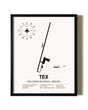 Framed Telluride Regional Airport wall art poster in black frame