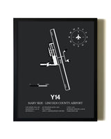 Unframed Marv Skie-Lincoln County Airport map print poster