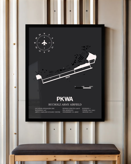 Frame color options for Bucholz Army Airfield Wall Art