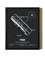 Unframed Tyndall Air Force Base map print poster
