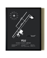 Unframed Stanly County Airport map print poster