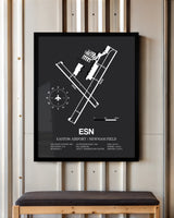 Frame color options for Easton Airport / Newnam Field Wall Art