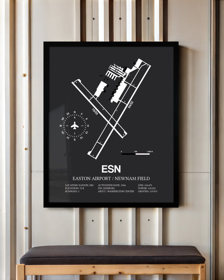 Frame color options for Easton Airport / Newnam Field Wall Art