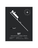 Gray Framed Sitka Rocky Gutierrez Airport layout wall art poster