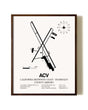 California Redwood Coast - Humboldt County Airport aviation print in walnut frame