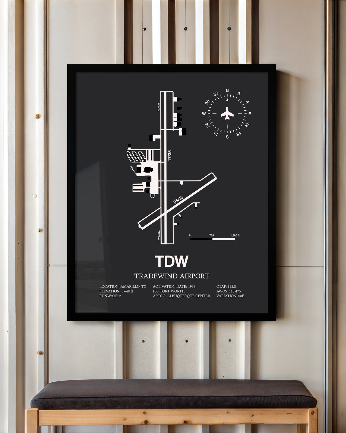 Frame color options for Tradewind Airport Wall Art