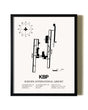 Framed Boryspil International Airport wall art poster in black frame