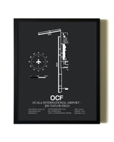Unframed Ocala International Airport-Jim Taylor Field map print poster