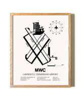 Lawrence J. Timmerman Airport framed print in natural wood frame