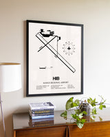 Range Regional Airport aviation wall décor in black wood frame